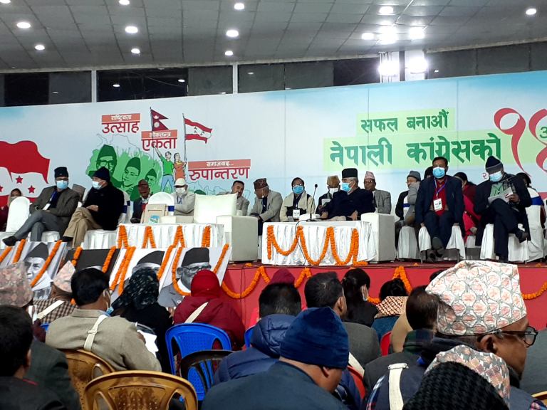 नेपाली कांग्रेस बन्द सत्र सुरु, पौडेलपक्ष आइपुगेन